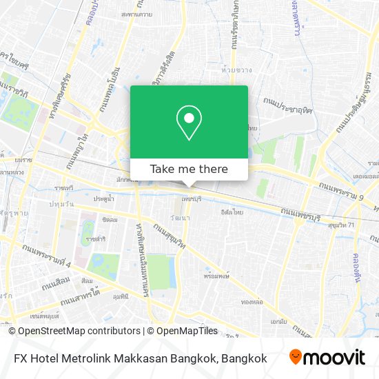 FX Hotel Metrolink Makkasan Bangkok map