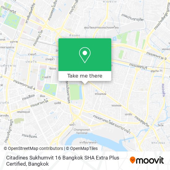 Citadines Sukhumvit 16 Bangkok SHA Extra Plus Certified map