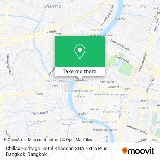 Chillax Heritage Hotel Khaosan SHA Extra Plus Bangkok map