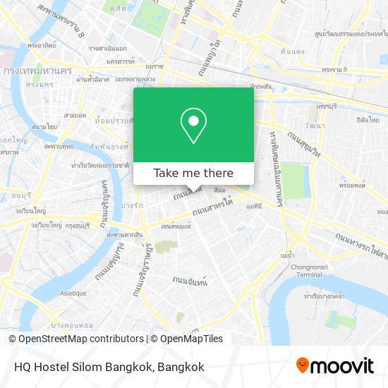 HQ Hostel Silom Bangkok map