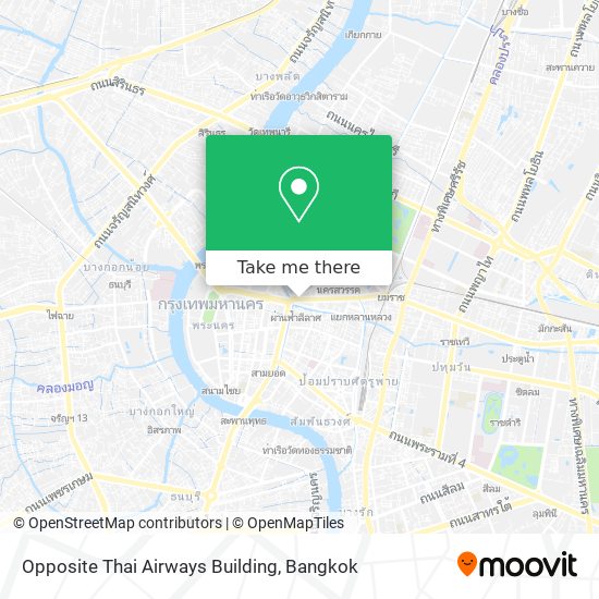 Opposite Thai Airways Building map