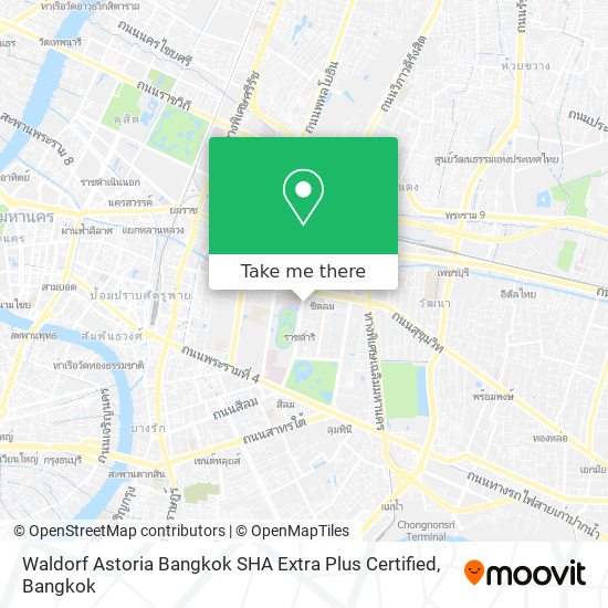 Waldorf Astoria Bangkok SHA Extra Plus Certified map