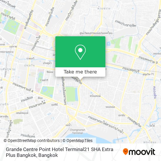 Grande Centre Point Hotel Terminal21 SHA Extra Plus Bangkok map
