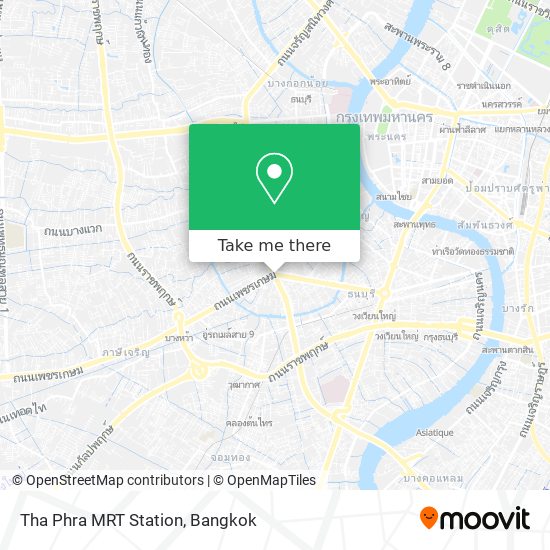 Tha Phra MRT Station map