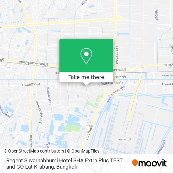 Regent Suvarnabhumi Hotel SHA Extra Plus TEST and GO Lat Krabang map