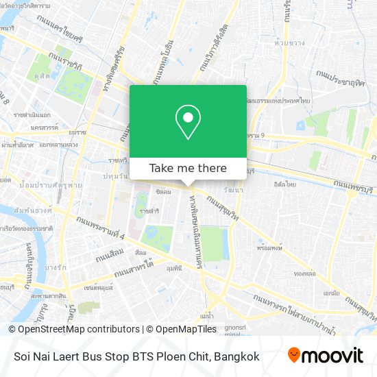Soi Nai Laert Bus Stop BTS Ploen Chit map