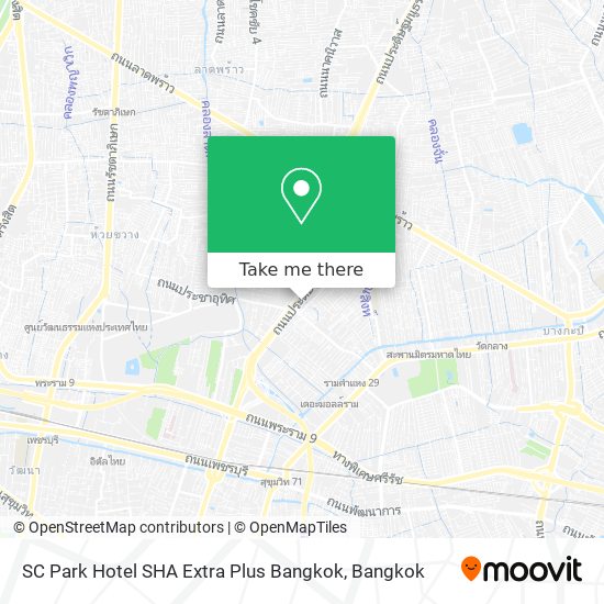 SC Park Hotel SHA Extra Plus Bangkok map