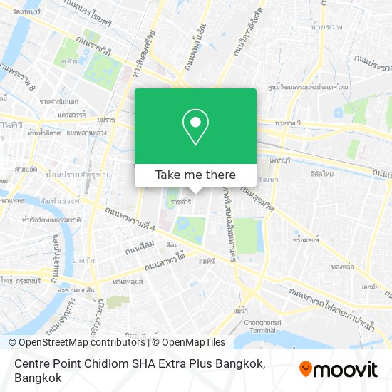 Centre Point Chidlom SHA Extra Plus Bangkok map