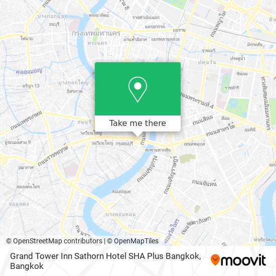 Grand Tower Inn Sathorn Hotel SHA Plus Bangkok map
