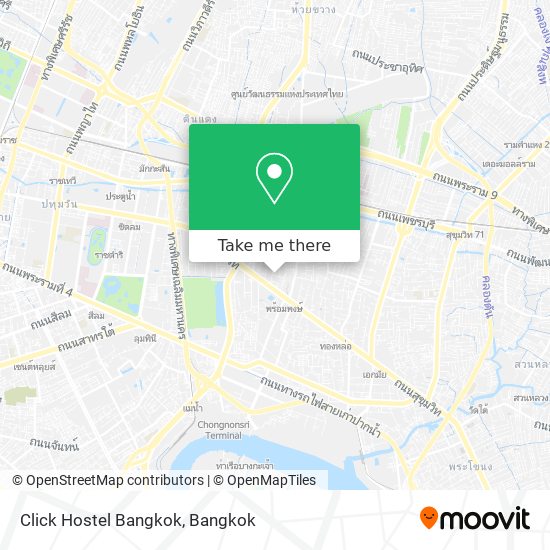 Click Hostel Bangkok map