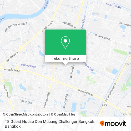T8 Guest House Don Mueang Challenger Bangkok map