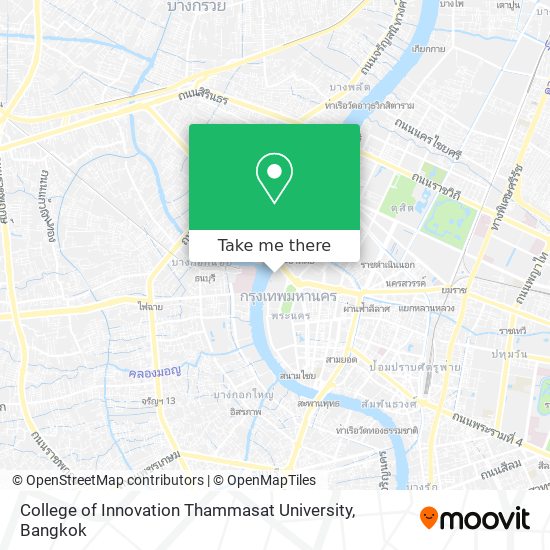 College of Innovation Thammasat University map