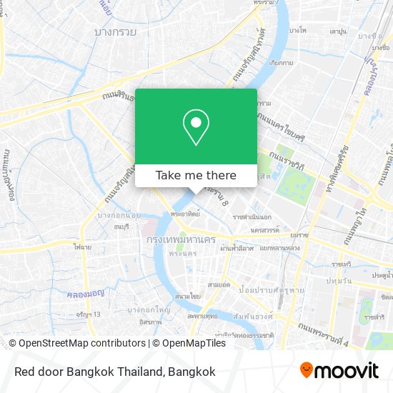 Red door Bangkok Thailand map