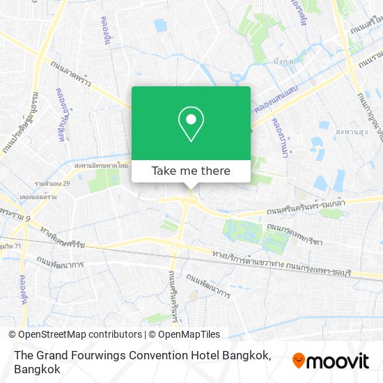 The Grand Fourwings Convention Hotel Bangkok map