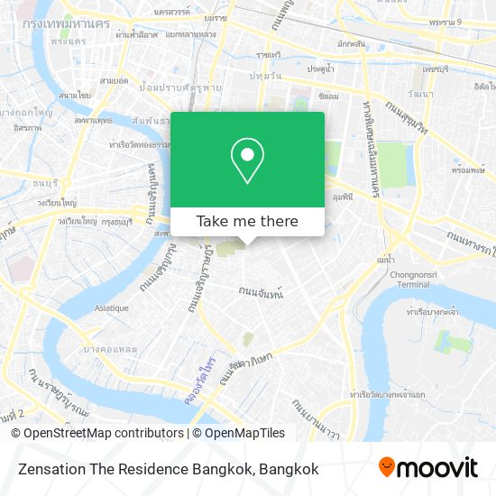 Zensation The Residence Bangkok map