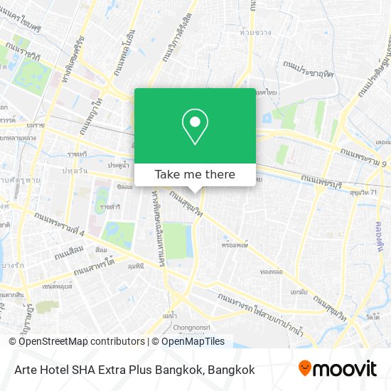 Arte Hotel SHA Extra Plus Bangkok map