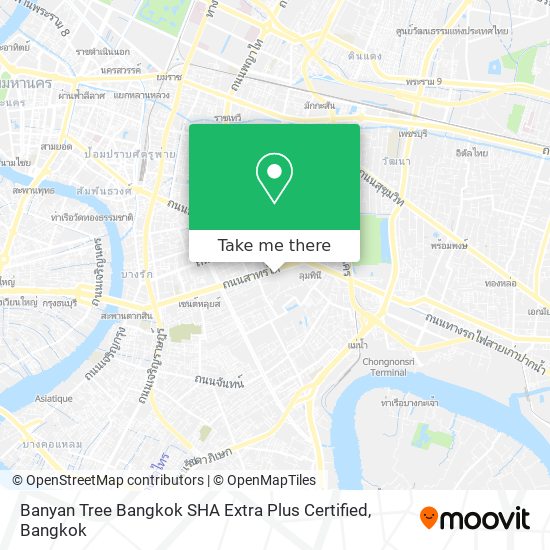 Banyan Tree Bangkok SHA Extra Plus Certified map