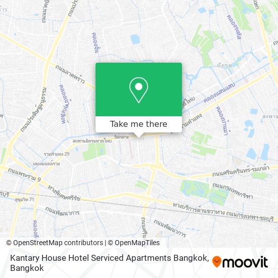 Kantary House Hotel Serviced Apartments Bangkok map