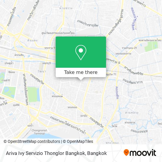 Ariva Ivy Servizio Thonglor Bangkok map