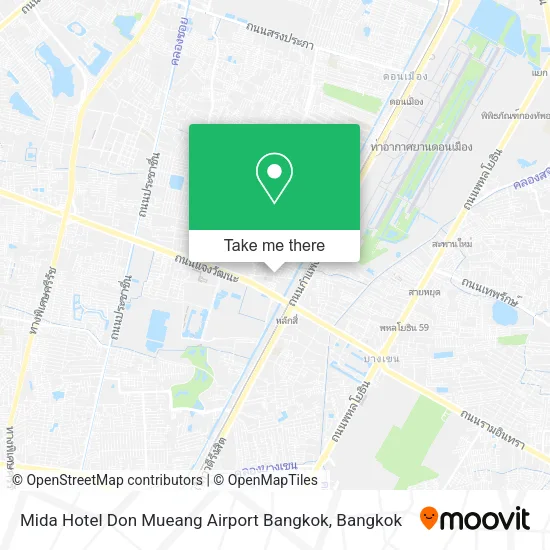 Mida Hotel Don Mueang Airport Bangkok map