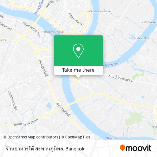 ร้านอาหารใต้ สะพานภูมิพล map