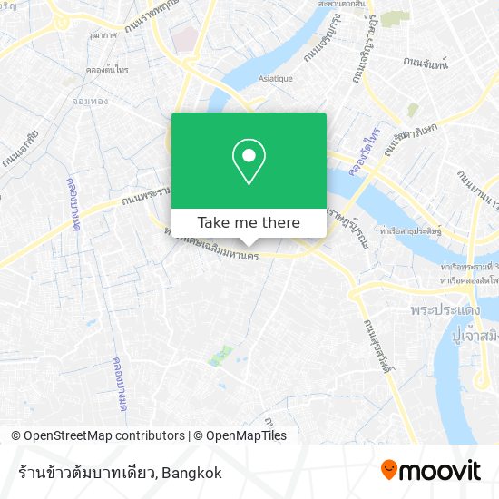 ร้านข้าวต้มบาทเดียว map