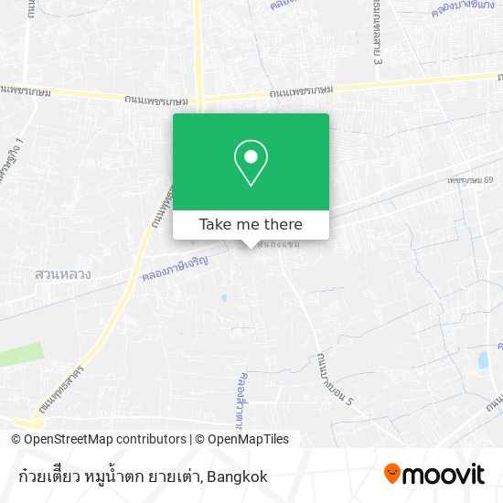 ก๋วยเตีี๋ยว หมูน้ำตก ยายเต่า map