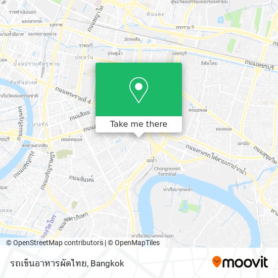 รถเข็นอาหารผัดไทย map
