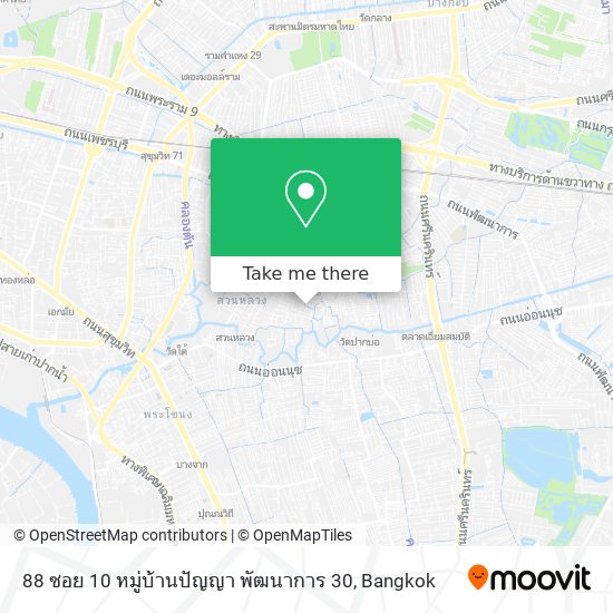 88 ซอย 10 หมู่บ้านปัญญา พัฒนาการ 30 map