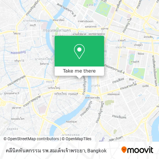 คลีนิคทันตกรรม รพ.สมเด็จเจ้าพระยา map