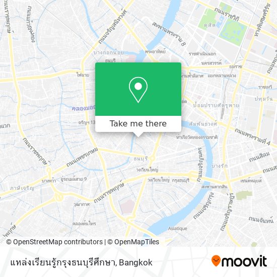 แหล่งเรียนรู้กรุงธนบุรีศึกษา map