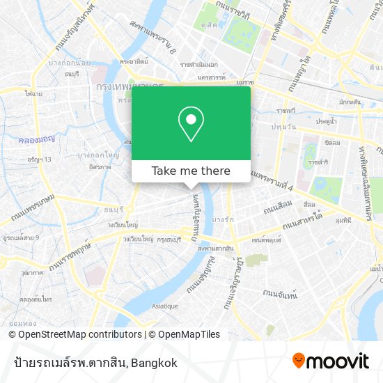 ป้ายรถเมล์รพ.ตากสิน map