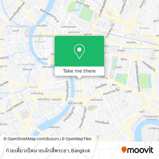 ก๋วยเตี่ยวเป็ดนายเล็กสี่พระยา map