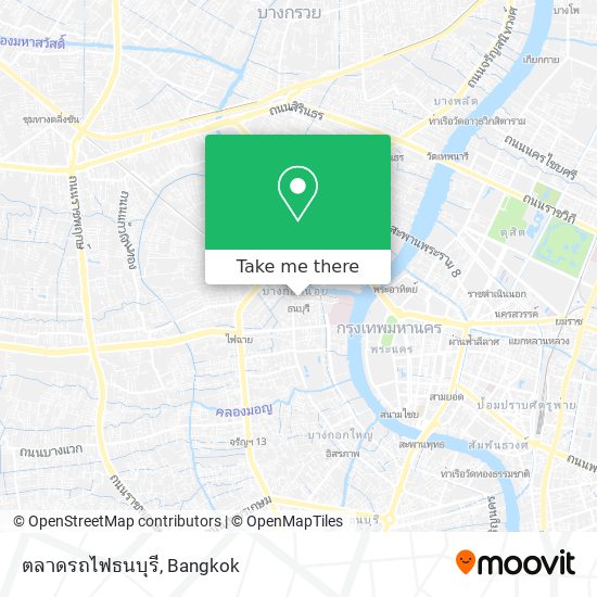 ตลาดรถไฟธนบุรี map