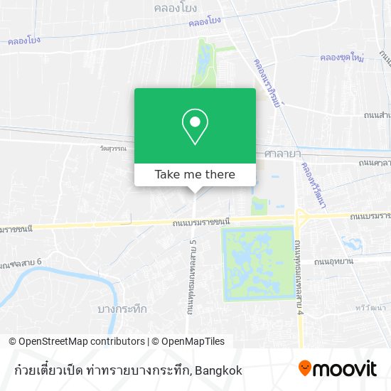 ก๋วยเตี๋ยวเป็ด ท่าทรายบางกระทึก map