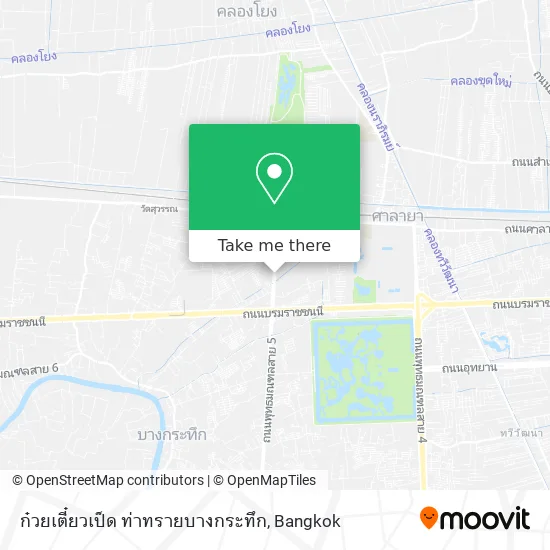 ก๋วยเตี๋ยวเป็ด ท่าทรายบางกระทึก map