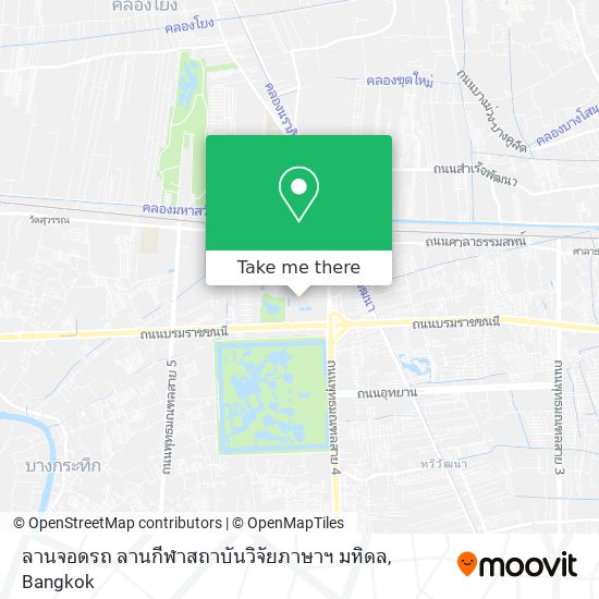 ลานจอดรถ ลานกีฬาสถาบันวิจัยภาษาฯ มหิดล map