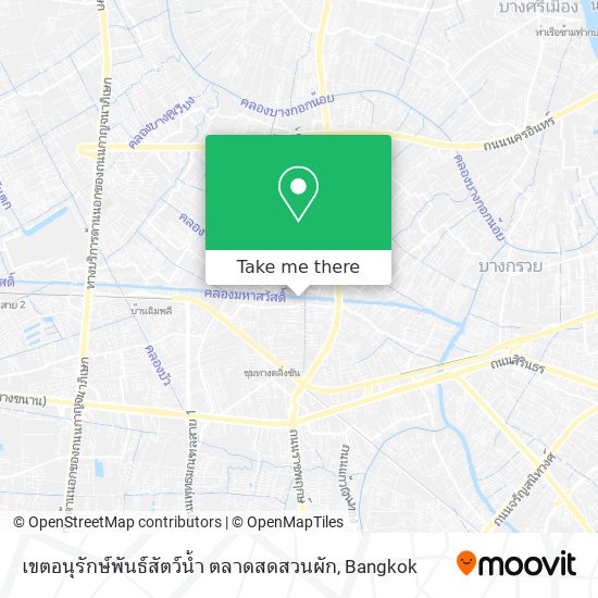 เขตอนุรักษ์พันธ์สัตว์น้ำ ตลาดสดสวนผัก map