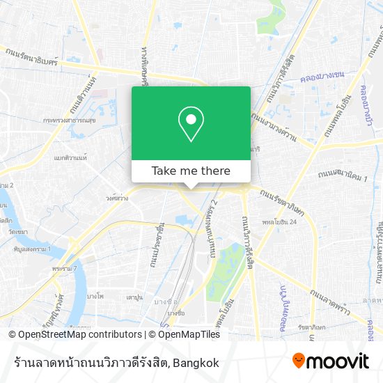 ร้านลาดหน้าถนนวิภาวดีรังสิต map