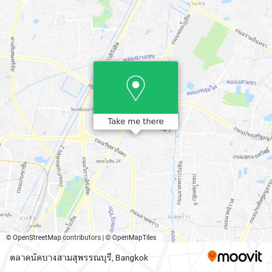 ตลาดนัดบางสามสุพรรณบุรี map