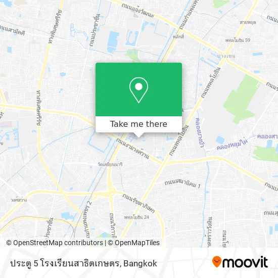 ประตู 5 โรงเรียนสาธิตเกษตร map