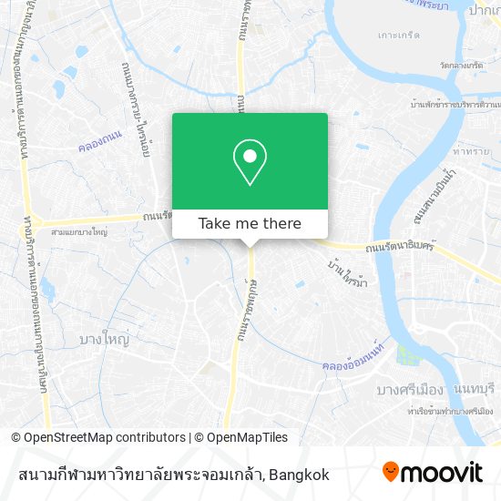 สนามกีฬามหาวิทยาลัยพระจอมเกล้า map