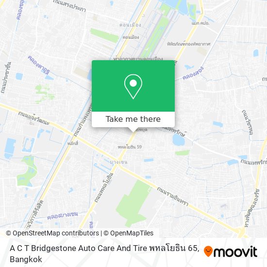 A C T Bridgestone Auto Care And Tire พหลโยธิน 65 map