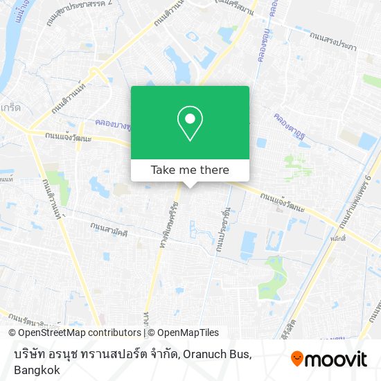 บริษัท อรนุช ทรานสปอร์ต จำกัด, Oranuch Bus map