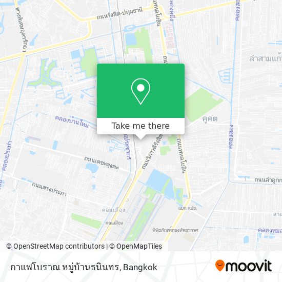 กาแฟโบราณ หมู่บ้านธนินทร map