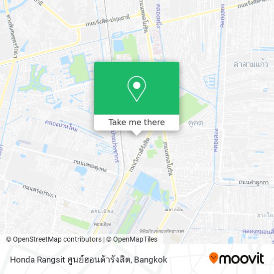 Honda Rangsit ศูนย์ฮอนด้ารังสิต map