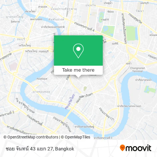 ซอย จันทน์ 43 แยก 27 map