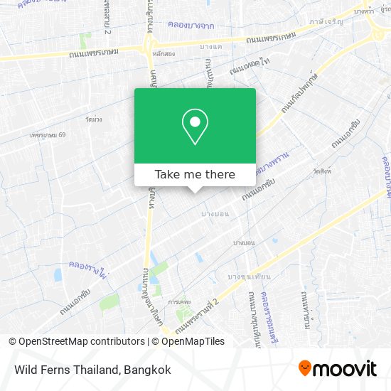 Wild Ferns Thailand map