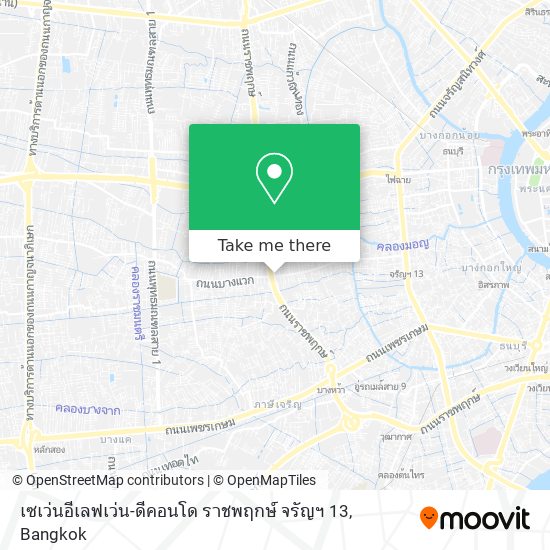 เซเว่นอีเลฟเว่น-ดีคอนโด ราชพฤกษ์ จรัญฯ 13 map