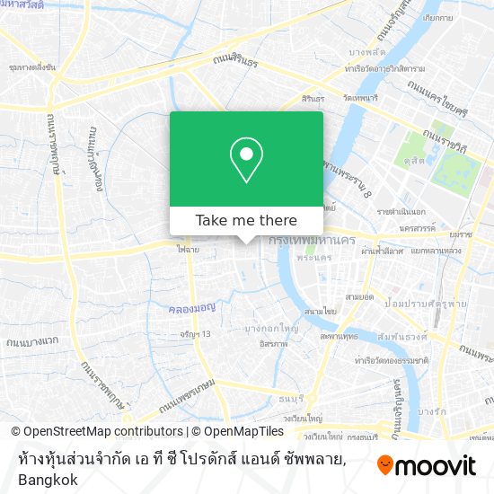 ห้างหุ้นส่วนจำกัด เอ ที ซี โปรดักส์ แอนด์ ซัพพลาย map